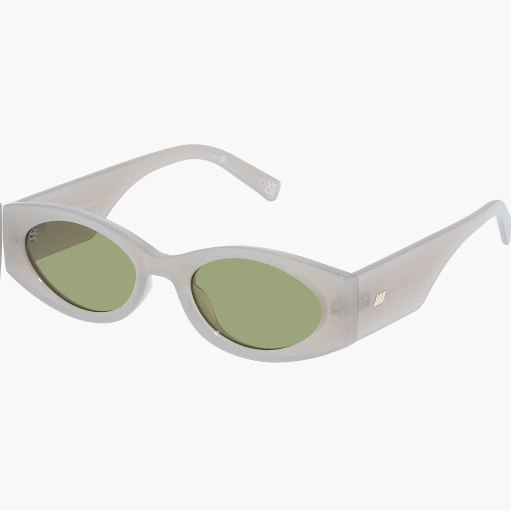 Le Specs Mermaiden 52mm Rectangular Sunglasses Oatmeal
